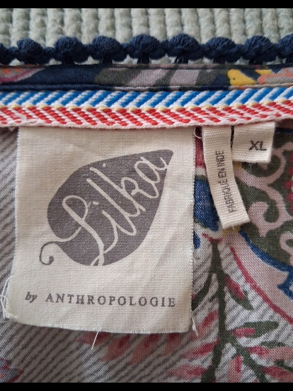 Lilka by Anthropologie Navy Floral Patchwork Dress with Pink Accents - Picture 8 of 9